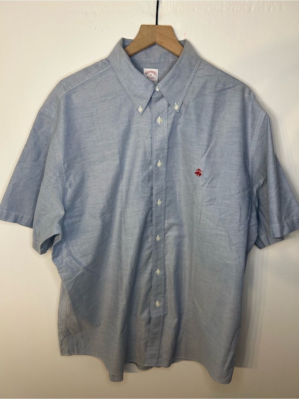 Brooks Brothers Men’s Blue Madison Original Non-Iron Original Polo Shirt, XL